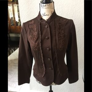 TALBOTS PETITE WOMENS STRETCH JACKET